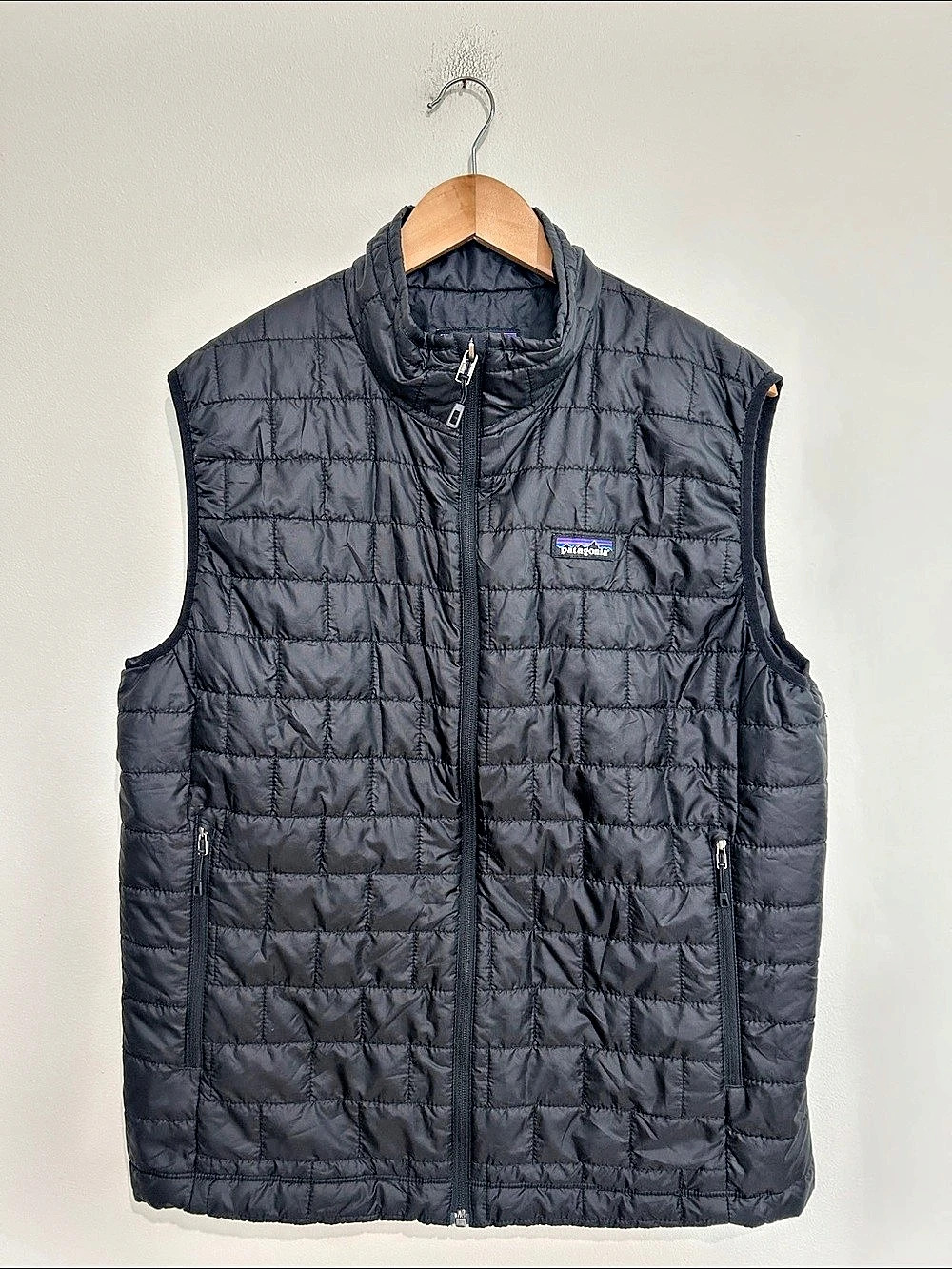 Patagonia Nano Puff Vest Men's Quilted Black Size Large EUC